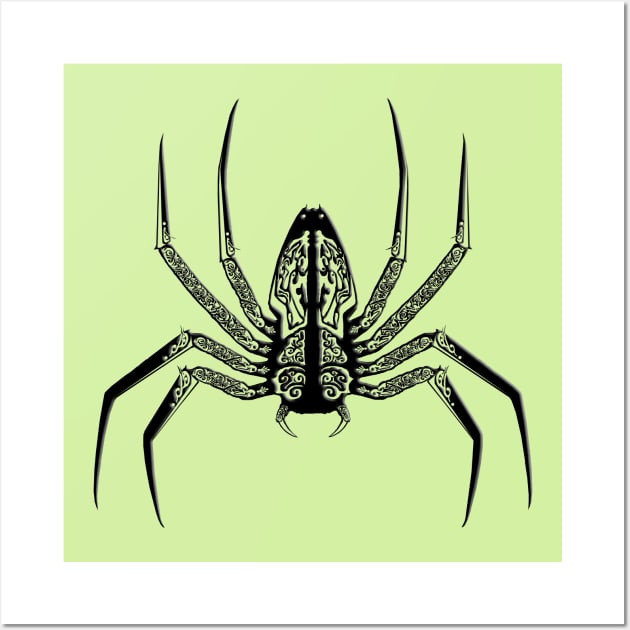 black spider Wall Art by KHMISSA ART